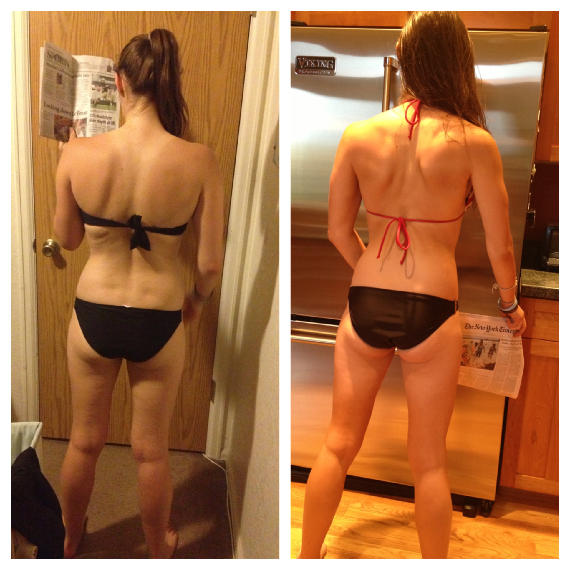 Back shots, before and after