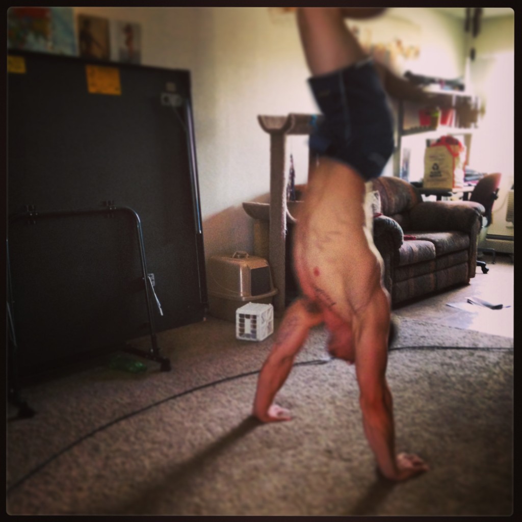 Practicing handstands