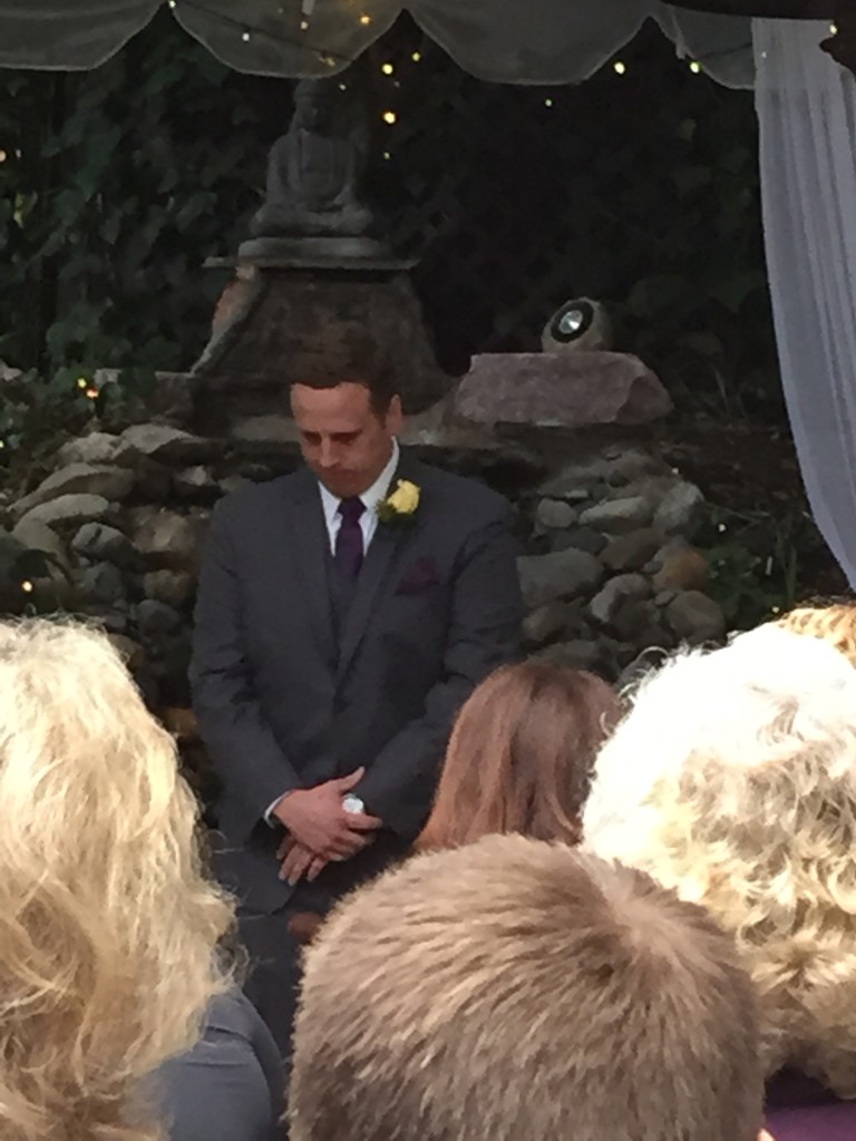 Groom waiting for his bride