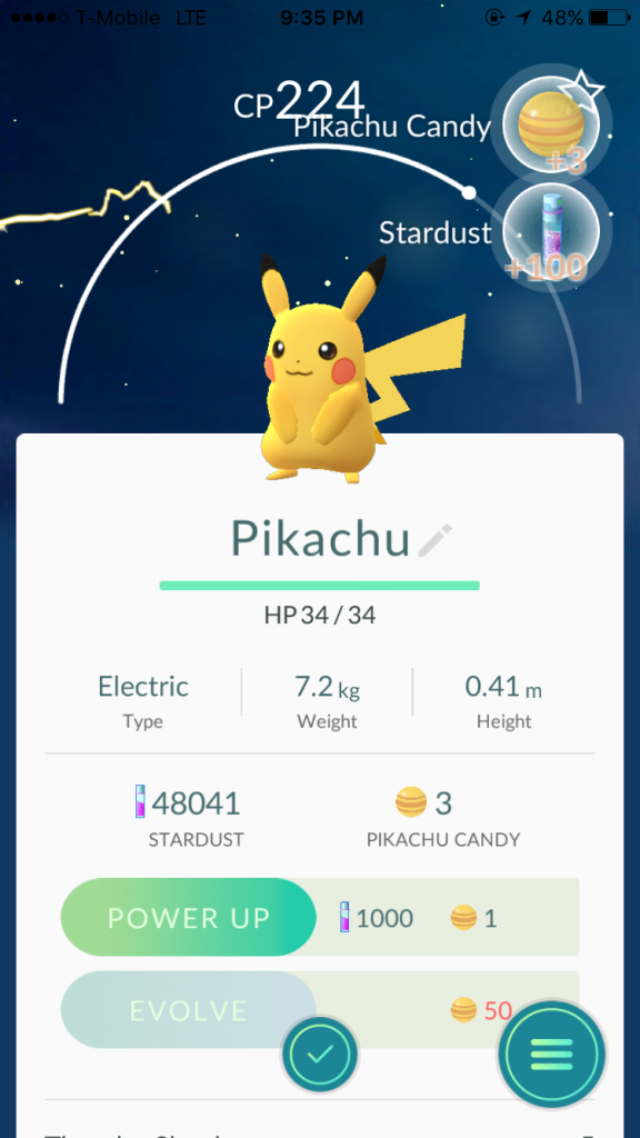 Finally caught a Pikachu!