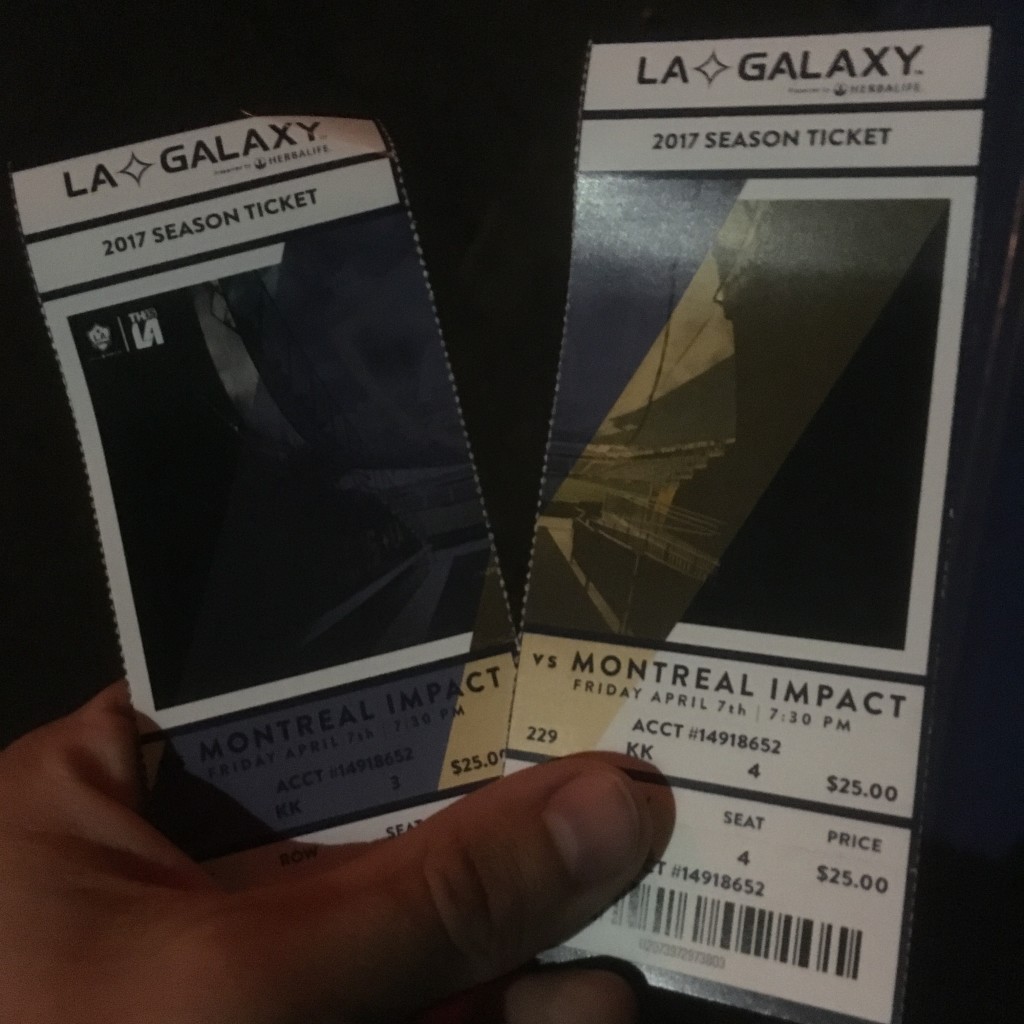 We went to our first Galaxy game!