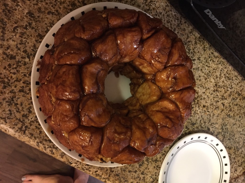 Sophie made delicious monkey bread 