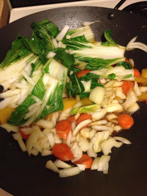 Stir frying!