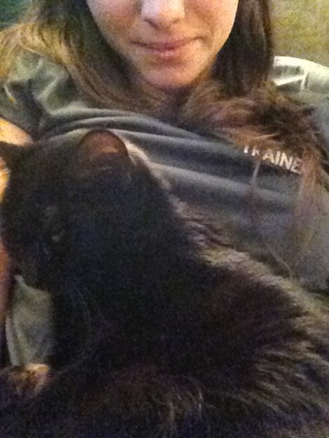 Her sleepy on my tummy 