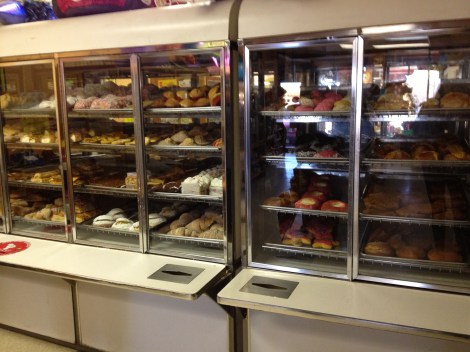 Racks of delicious baked goods at Panaderia 