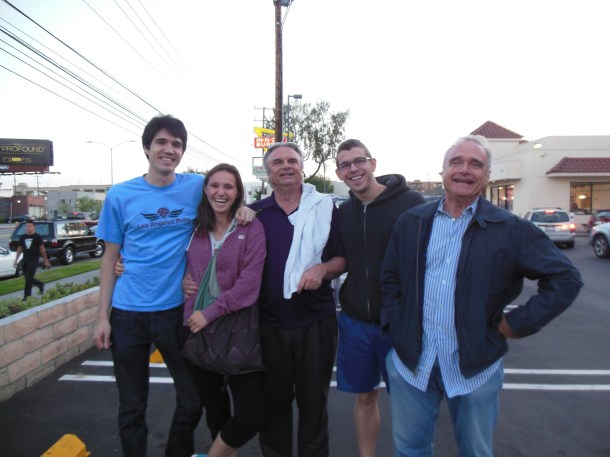 Family gathering at In-N-Out (from left to right, relations of Fit): Brother, Fit, Uncle, Hungry, Father