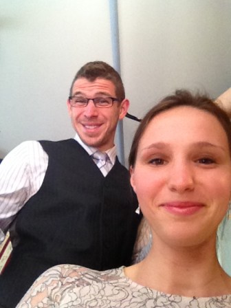 Getting ready for a wedding...Chris the self-proclaimed French hairstylist