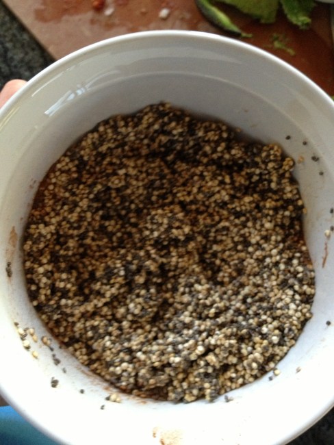 Mixed up and ready for bake-age!