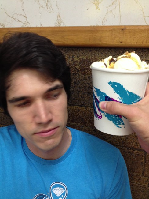 QUART-SIZED TURTLE. He ate the whole thing. Wow