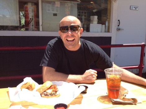 My man Ryan outside Snarfburger