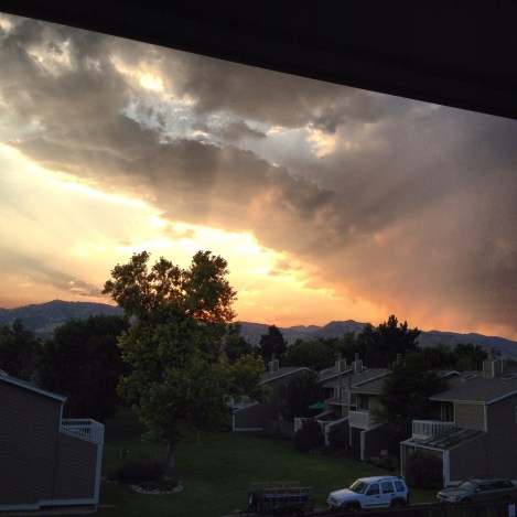 Beautiful Boulder sunset 