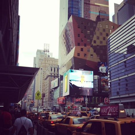 Times Square, crazy to be back