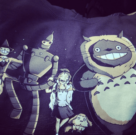 Miyazaki play on Wizard of Oz hoodie 